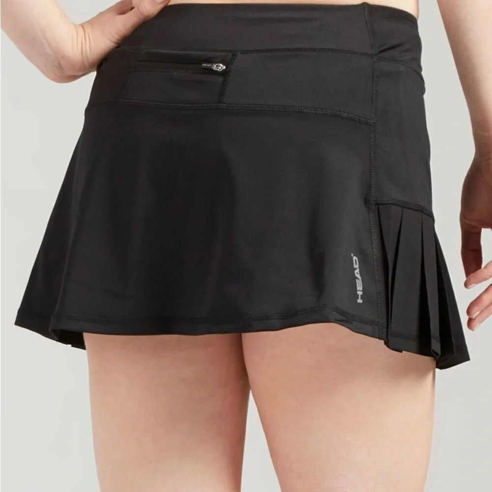 *HEAD* Black Athletic Pleated Tennis Skort Size Medium